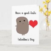 Funny Potato Valentijnsdag Kaart (Gele Bloem)
