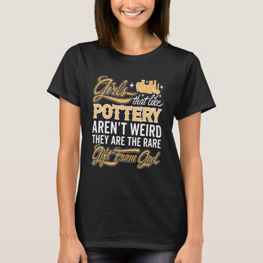 Funny Pottery Girl - Pottery Maker Lady T-shirt (Voorkant)
