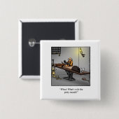 Funny "Potty Mouth"-Button Vierkante Button 5,1 Cm (Voorkant /achterkant)