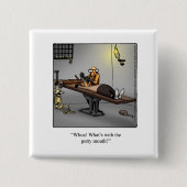 Funny "Potty Mouth"-Button Vierkante Button 5,1 Cm (Voorkant)