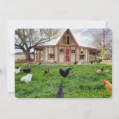 Funny Poulet de Noël Photo Carte de vacances (Dos)