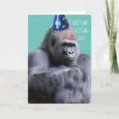 Funny Pouting Gorilla houdt van oud Sarcasme Kaart (Voorkant)