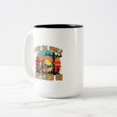 Funny Power Lineman Quote Electrical Engineer Tweekleurige Koffiemok (Voorkant links)