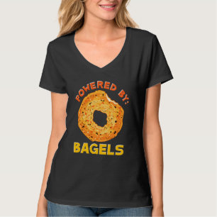 Funny Powered by Bagels Carbs Fuel Homemade Bagel T-shirt