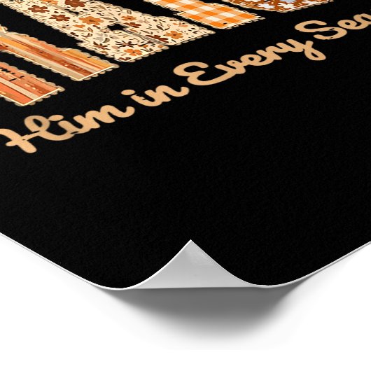 Funny Praise Him In Every Season Fall Christian Th Poster (Hoek)