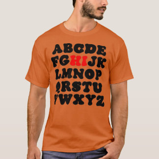 Funny Pre K Kindergarten Hi Alphabet Back To Schoo T-shirt