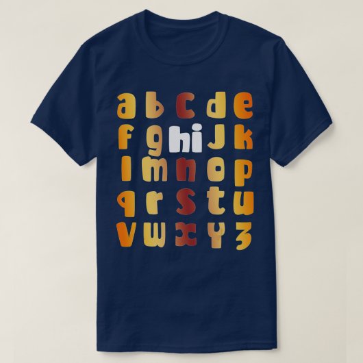 Funny Pre K Kindergarten Hi Alphabet Terug naar Sc T-shirt (Design voorkant)