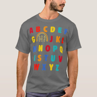 Funny Pre K Kindergarten Hi Alphabet Terug naar Sc T-shirt