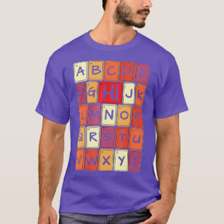 Funny Pre K Kindergarten Hi Alphabet Terug naar Sc T-shirt