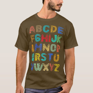 Funny Pre K Kindergarten Hi Alphabet Terug naar Sc T-shirt