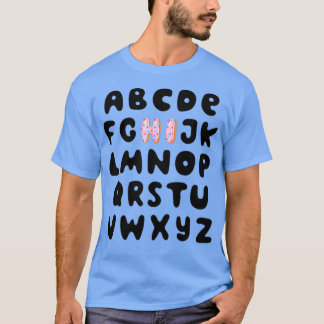 Funny Pre K Kindergarten Hi Alphabet Terug naar Sc T-shirt