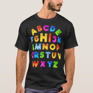 Funny Pre K Kindergarten Hi Alphabet Terug naar Sc T-shirt