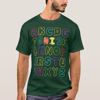 Funny Pre K Kindergarten Hi Alphabet Terug naar Sc T-shirt