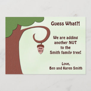 Funny Pregnancy Announcard - Nut to Tree Aankondiging