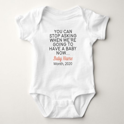 Funny Pregnancy Announge Romper (Voorkant)