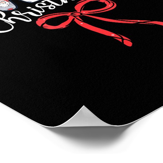 Funny Preppy Merry Christmas Santa Coquette Bow Gi Poster (Hoek)