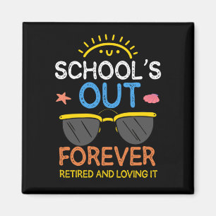 Funny Preschool Teacher Retirement School Magneet