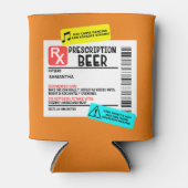 Funny Prescription Beer Warning Label Persoonlijk Blikjeskoeler (Voorkant)