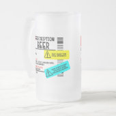 Funny Prescription Beer Warning Label Persoonlijk Matglas Bierpul (Voorkant links)