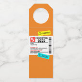 Funny Prescription Bière Avertissement Étiquette P (Devant)