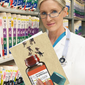 Funny Prescription Bottle of Puppies Verjaardag Kaart