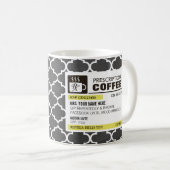 Funny Prescription Coffee Mok met Monogram (Voorkant rechts)