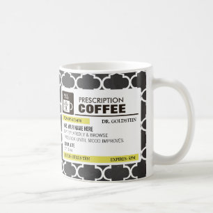 Funny Prescription Coffee Mok met Monogram