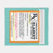 Funny Prescription Get Well Fleece Blanket (Voorkant (Horizontaal))