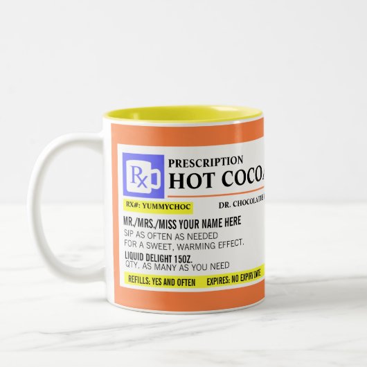 Funny Prescription Hot Cocoa Mok (Links)