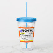 Funny Prescription Label Acryl Drinkbeker (Voorkant)