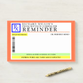 Funny Prescription Label Post-it® Notes (Op bureau)