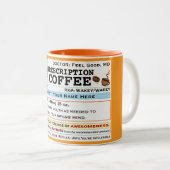 Funny Prescription RX Coffee Customizable Mug (Devant droit)