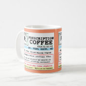 Funny Prescription RX Coffee Mok (Voorkant links)
