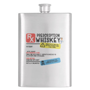 Funny Prescription Whiskey Flacon