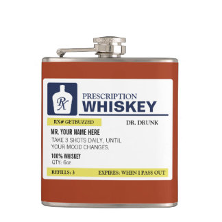 Funny Prescription Whiskey Heupfles