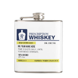 Funny Prescription Whiskey Heupfles