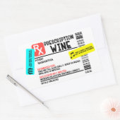 Funny Prescription Wine Warning Label Persoonlijk (Envelop)