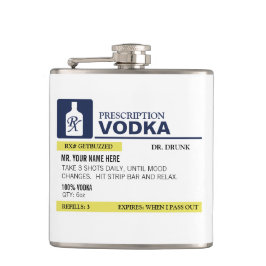Funny Prescription Wodka Heupfles