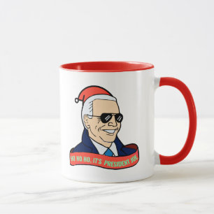 Funny President Joe Biden-Mok kerstkoffie Mok