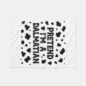 Funny Pretend I'm A Dalmatian Dog Lazy Halloween D Fleece Deken (Voorkant (Horizontaal))