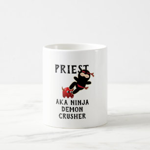 Funny Priest Gift AKA Ninja Demon Crusher Koffiemok