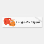 Funny Primitive Art Hippo Bumpersticker (Voorkant)