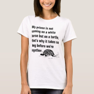 Funny Prince on a Turtle Dames T shirt