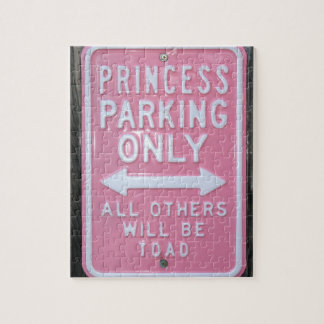 Funny Princess Parking Only-teken Legpuzzel