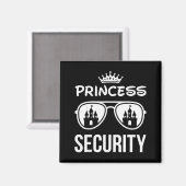 Funny Princess Security Design Castle Sungles Fami Magneet (Voorkant / Achterkant)