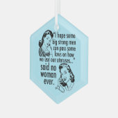 Funny Pro Choice Retro Feminist Women Kerstmis Glas Ornament (Voorkant links)