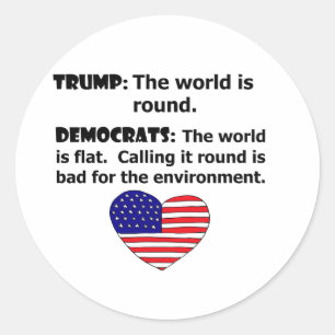 Funny Pro Trump versus de politieke democraten Ronde Sticker