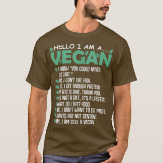 Funny Pro Vegan Activism Vegetarian Lifestyle zelf T-shirt