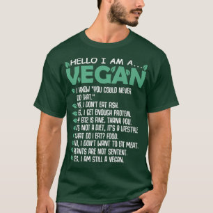 Funny Pro Vegan Activism Vegetarian Lifestyle zelf T-shirt