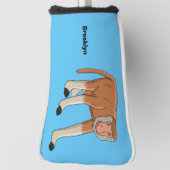 Funny proboscis aap cartoon afbeelding golfheadcover (Draai 90)